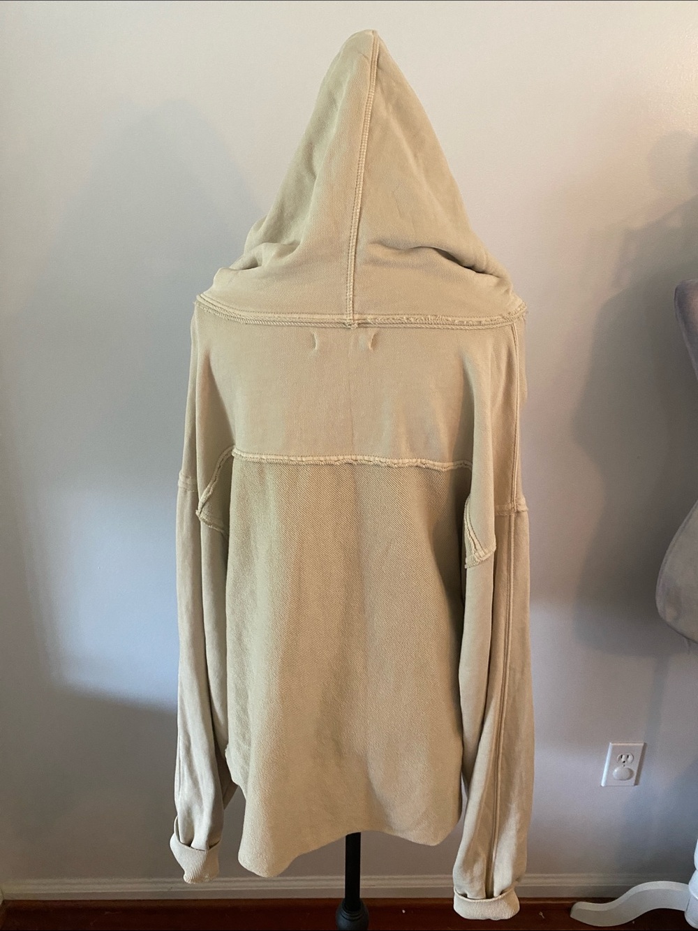 Free prople oversized size large necktie tie hoodie - Picture 5 of 9